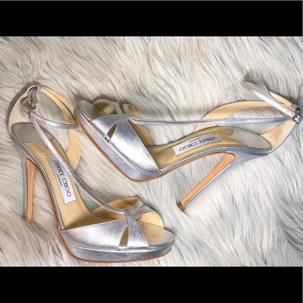 🔥🔥Jimmy Choo -SILVER Wedding/Date night heels💋